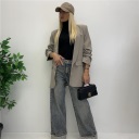 blazer con manica arricciata london